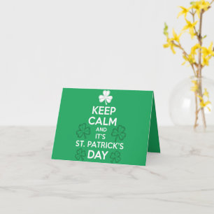 Blijf Kalmer Het Is St. Patrick's Dag Iers  Kaart