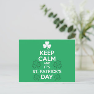 Blijf Kalmer Het Is St. Patrick's Day Iers Briefkaart