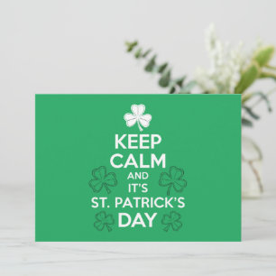 Blijf Kalmer Het Is St. Patrick's Day Iers Kaart