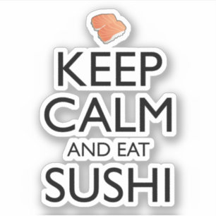 Blijf Kalmpjes En Eet Sushi Sticker