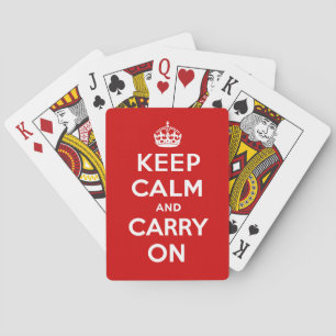 Blijf Kalmpjes en Ga Door Pokerkaarten