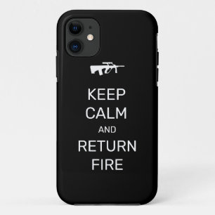 Blijf Kalmpjes en Geef Terug Vuur iPhone 11 Hoesje