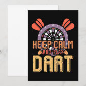 Blijf Kalmpjes En Speel Dart Kaart (Voorkant / Achterkant)