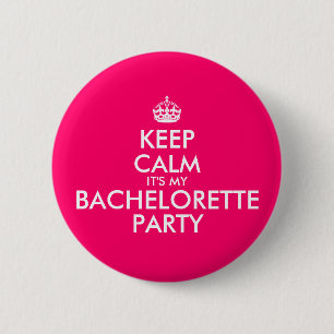 Blijf Kalmpjes Het Is Mijn Meisjesuitje Roze Ronde Button 5,7 Cm