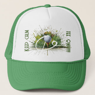'Blijf Kalmpjes & Tee On' Spetterende Kunst Golfba Trucker Pet