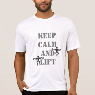 Blijf Kalmpte Tillende Train Gewichtheffen Gym PT T-shirt