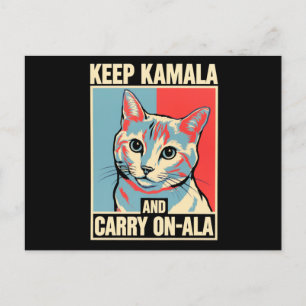 Blijf Kamala en Ga Door-A-La LA Kamala Harris Briefkaart