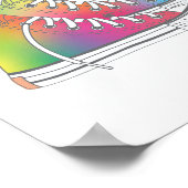 Blijf kleurrijk Stropdas-kleurstof high-top sneake Poster (Hoek)