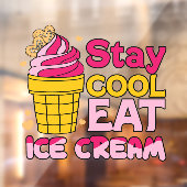 Blijf Koel Eet Ijs Raamsticker (Vel 2)