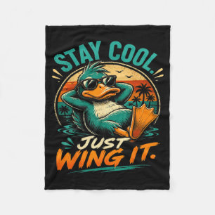 Blijf Koel Gewoon Wachten Met Die Grappige Retro E Fleece Deken