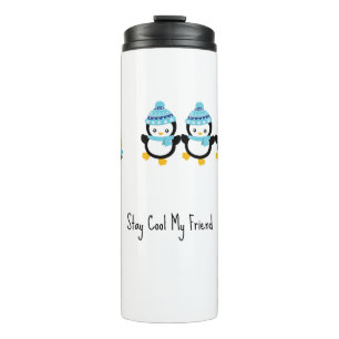 Blijf koel Mijn vriend Pinguïns Thermosbeker