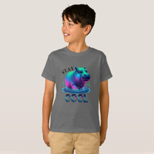 Blijf Koel Neon Nijlpaard Chillen T-shirt