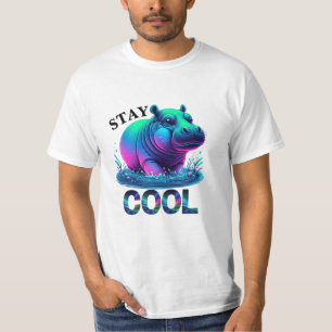 Blijf Koel Neon Nijlpaard Moeras Lounge T-shirt
