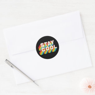 Blijf koel ronde sticker