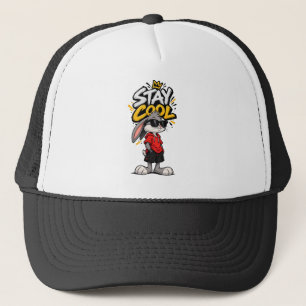 Blijf Koel Street Style Konijn Grafisch – Grappige Trucker Pet