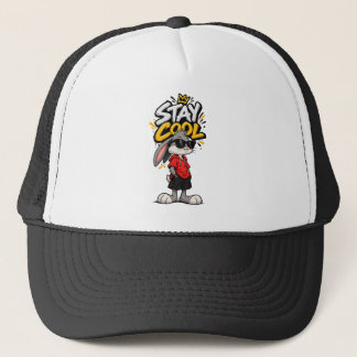 Blijf Koel Street Style Konijn Grafisch – Grappige Trucker Pet