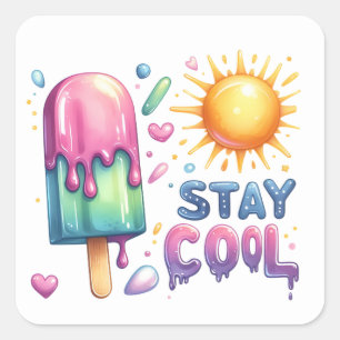 Blijf koele zomerse Stickers