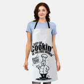 Blijf koken in de vrije wereld schort (Gedragen)