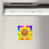 Blijf lachen magneet (zonnebloem) (Insitu (Vaatwasser))