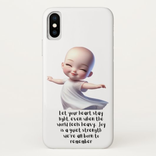 Blijf licht, blijf vreugdevol - Motivatie kunst Case-Mate iPhone Case (Achterkant)