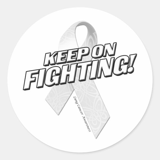 Blijf longkanker bestrijden ronde sticker (Voorkant)