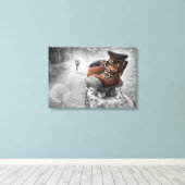 Blijf lopen canvas afdruk (Insitu (Houten vloer))