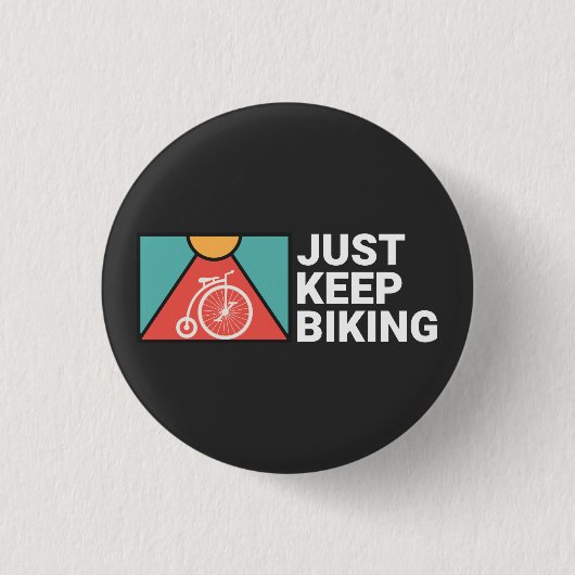 Blijf maar fietsen ronde button 3,2 cm (Voorkant)