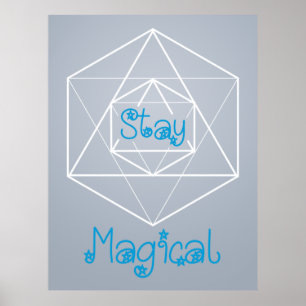 "Blijf Magisch" Sacred Geometry Poster