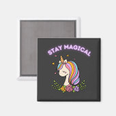 Blijf Magische Unicorn Magneet (Voorkant / Achterkant)