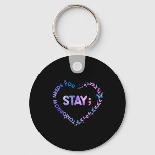 Blijf morgen hebben jullie Semicolon Heart Suicide Sleutelhanger