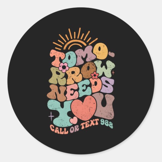 Blijf morgen heeft je een groot gezondheidsbewustz ronde sticker (Voorkant)