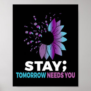 Blijf Morgen Heeft Jouw Geestelijke Gezondheidsbew Poster