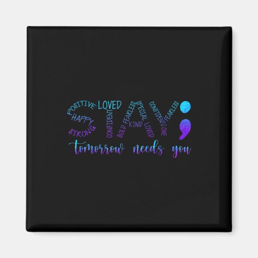 Blijf morgen in je behoeften magneet (Voorkant)