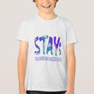 Blijf morgen, je hebt zelfmoord preventie nodig. Tri-Blend shirt