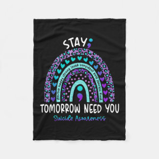 Blijf morgen je reiniging tot zelfmoordbewustzijn  fleece deken