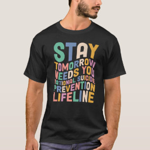 Blijf morgen nodig 988 Mental Health Awarenes T-shirt