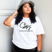 Blijf morgen nodig, minimalistisch t-shirt