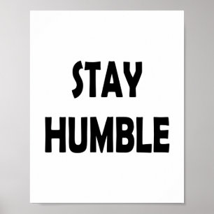Blijf nederig – eenvoudig en minimalistisch Motiva Poster