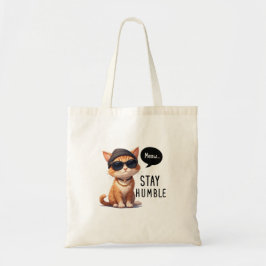 Blijf nederige kat thema Casual Canvas tas