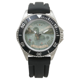 Blijf Nieuwsgierig Knus Cryptid Nessie Loch Ness M Horloge