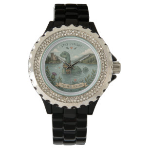 Blijf Nieuwsgierig Knus Cryptid Nessie Loch Ness M Horloge