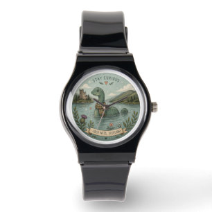 Blijf Nieuwsgierig Knus Cryptid Nessie Loch Ness M Horloge