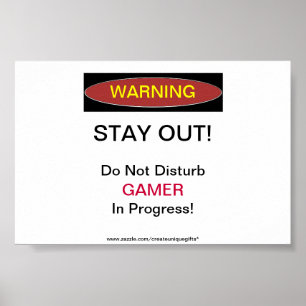 Blijf onderweg van gamer Poster