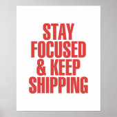 Blijf op de hoogte en blijf verzendkosten poster (Voorkant)