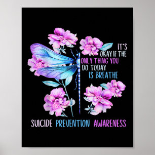 Blijf op de hoogte van Dragonfly Semicolon Suicide Poster