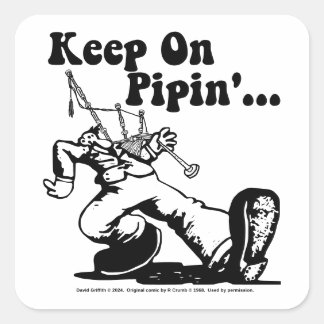 Blijf op de kleine stickers van Pipin