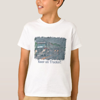 "Blijf op de wagen" Rainstorm Big Rig Truck T-shirt