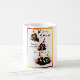 Blijf op de zagerij, zwarte kat, Louis Wain Koffiemok