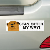 Blijf op mijn weg bumpersticker (Op auto)