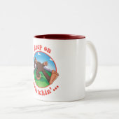 Blijf op Squatchin... Tweekleurige Koffiemok (Voorkant rechts)